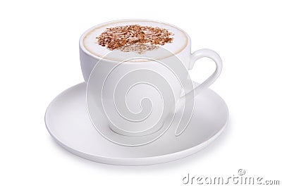 Cappuccino isolated on white background Stock Photo