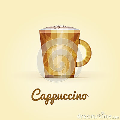 Cappuccino triangular logo Vector Illustration