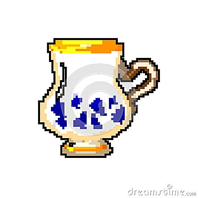 cappuccino vintage cup game pixel art vector illustration Vector Illustration