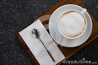 Cappucino coffee on the table Stock Photo