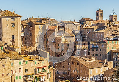 The wonderful medieval town of Caprarola. Italy Editorial Stock Photo