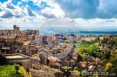 Caprarola latium village panorama - landscapes Viterbo province - Italy Stock Photo