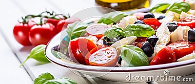 Caprese. Caprese salad. Italian salad. Mediterranean salad. Italian cuisine. Mediterranean cuisine. Stock Photo