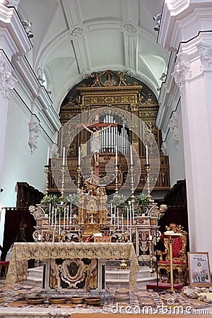 Capri - Abside della Chiesa di Santo Stefano Editorial Stock Photo