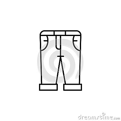 Capri, clothes, denim icon. Element of clothes icon for mobile concept and web apps. Thin line Capri, clothes, denim icon can be u Stock Photo