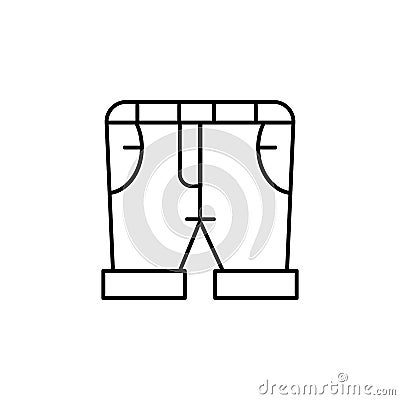 Capri, clothes, denim icon. Element of clothes icon for mobile concept and web apps. Thin line Capri, clothes, denim icon can be u Stock Photo