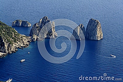 Capri Faraglioni Stock Photo