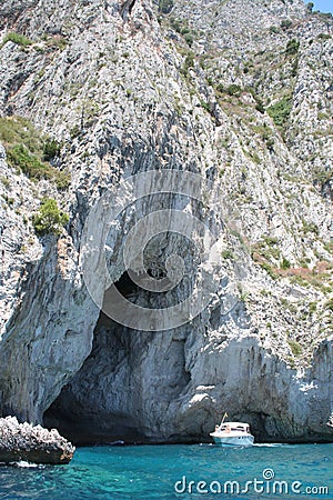 Capri Italy Cave Stock Photo