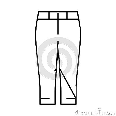 capri pants clothes line icon vector illustration Vector Illustration