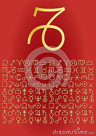 Capricorn greeting card Vector Illustration