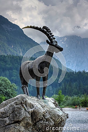 Capricorn statue Stock Photo