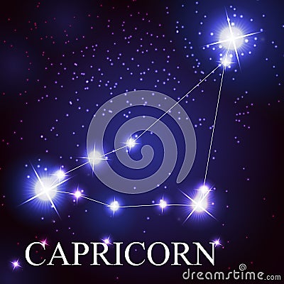 Capricorn Zodiac Sign Of The Beautiful Bright Royalty Free Stock Images ...