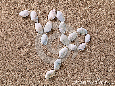 Capricorn Zodiac sign made of seashells Stock Photo