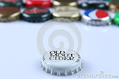 Caps of beer and beverage Editorial Stock Photo