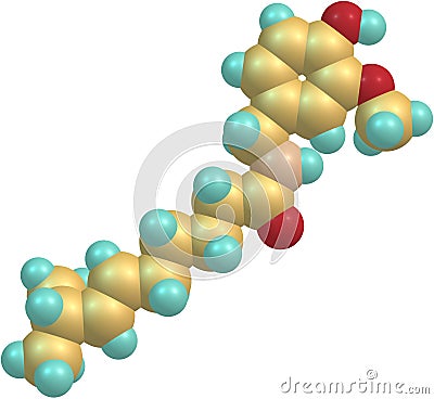 Capsaicin molecular structure Stock Photo