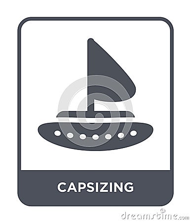 capsizing icon in trendy design style. capsizing icon isolated on white background. capsizing vector icon simple and modern flat Vector Illustration