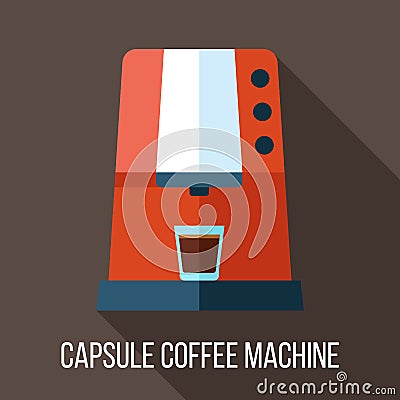 Capsule coffee machine Vector Illustration