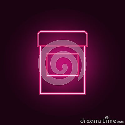 capsule of drugs icon. Elements of Web in neon style icons. Simple icon for websites, web design, mobile app, info graphics Stock Photo