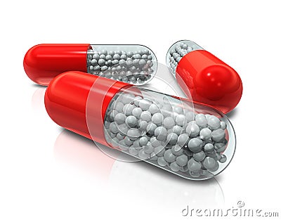 Capsule pills Stock Photo