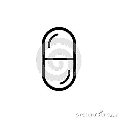 Capsule Pills icon flat vector template design trendy Vector Illustration