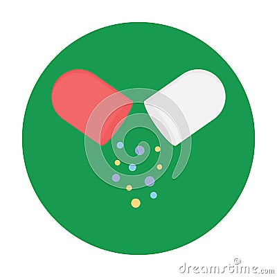 Capsule powder color with background vector icon which can easily modify or edit Vector Illustration