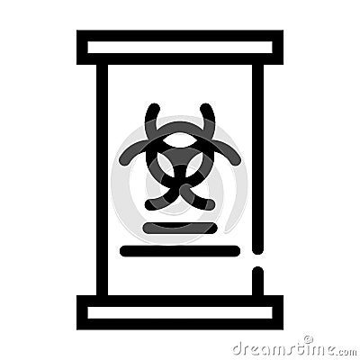 Capsule for storing dangerous viruses line icon vector illustration Vector Illustration