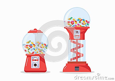 Capsule vending machines Vector Illustration