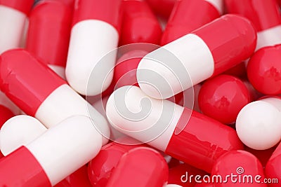 Capsules with a dietary supplement. Stock Photo