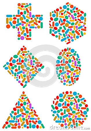 Capsules tablets Vector Illustration