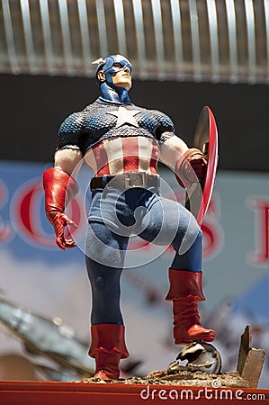 Captain america action figure Editorial Stock Photo