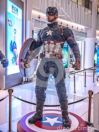 Captain America in Captain America 3 Editorial Stock Photo