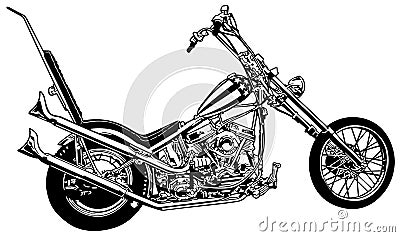 Captain America Chopper Vector Illustration