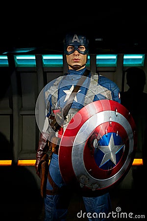 Captain America at Madame Tussauds Editorial Stock Photo