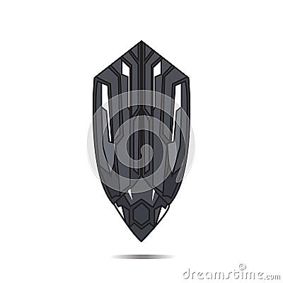 Captain America`s newest shield in the movie Avengers end game Vector Illustration