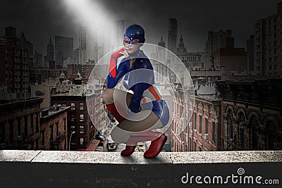 Captain America Superhero Girl, Woman Editorial Stock Photo
