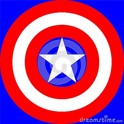 Captain America superhero shield colors Editorial Stock Photo