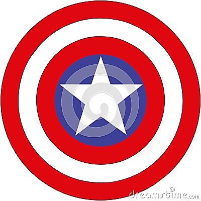 Captain America symbol logo vector Editorial Stock Photo