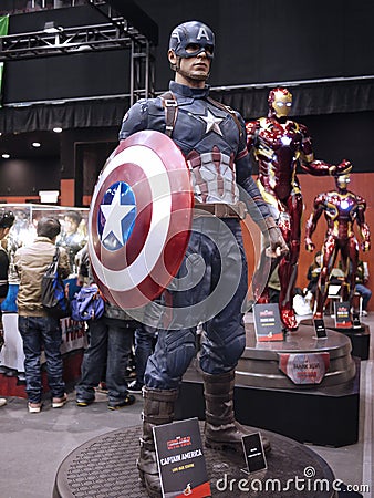 Captain America in Toy Soul 2015 Editorial Stock Photo