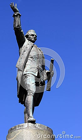 Captain Cook statue Stock Photo