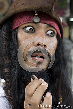 Captain Jack Sparrow, Pirates of the Caribbean Stock Photo