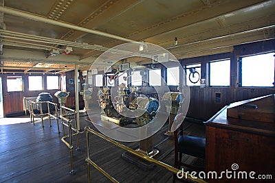 Captain Room in Queen Mary, California Stock Photo