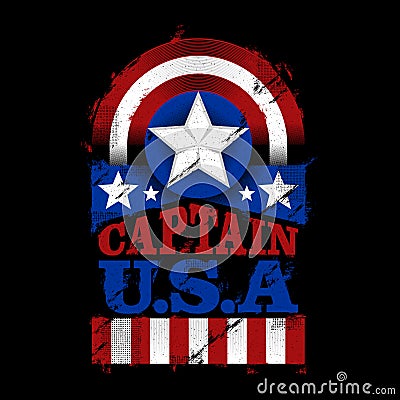 The Captain U.S.A Vector Illustration