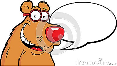 Caption bear Vector Illustration