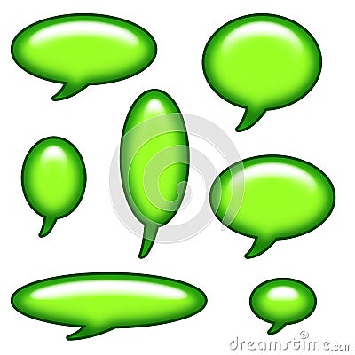 Caption Bubbles Clip Art Stock Photo