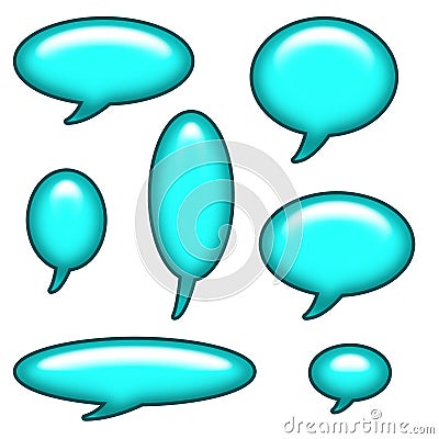 Caption Bubbles Clip Art Stock Photo