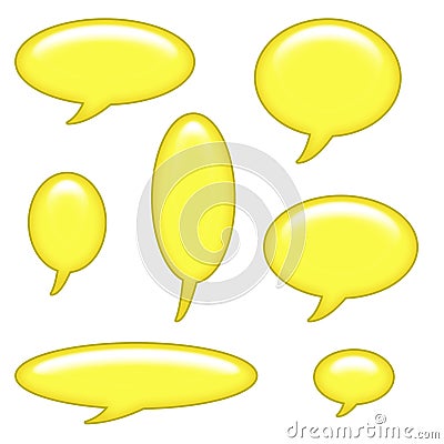 Caption Bubbles Clip Art Stock Photo