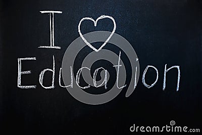 Caption: i love education Stock Photo