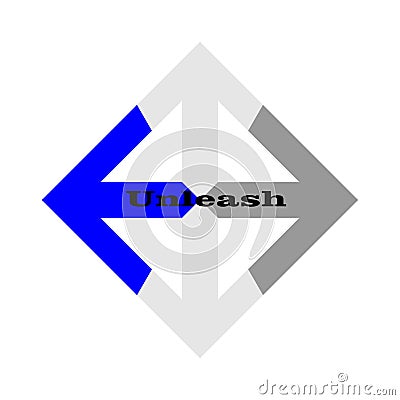 Caption / Logo-Unleash. Vector Illustration