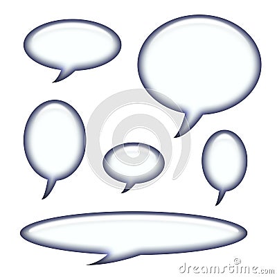 Captions and Speech Bubbles Isolated Stock Photo