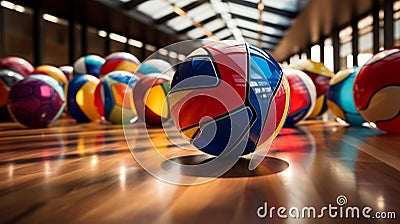 Dynamic Team Sports: Vibrant Motion and Modern Facilities Stock Photo